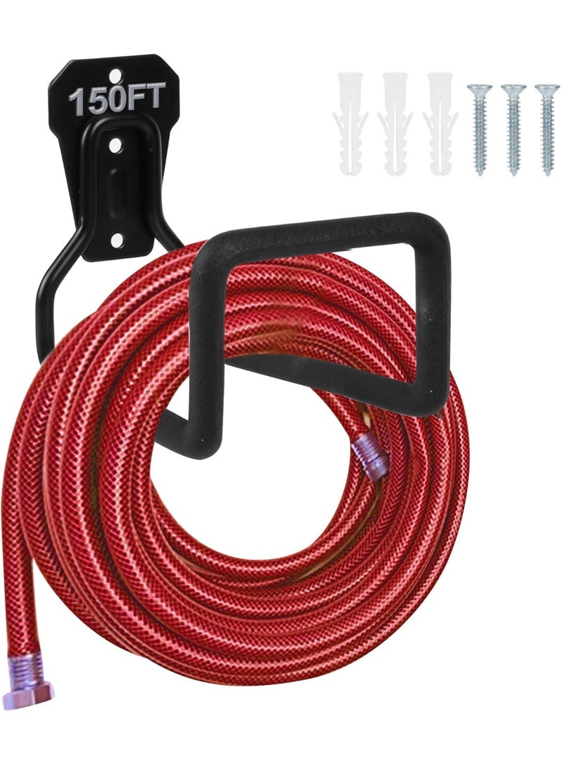 معدنية حديقة خرطوم حامل - ثقيلة واجب خرطوم معلق الجدار المثبتة خرطوم المياه حامل للفناء الخارجي، خطوط خرطوم دائمة مثالية لخرطوم المياه، حبال التمديد (1pcs) - Image 1